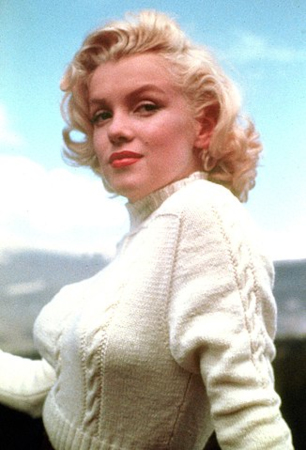 Fotografia de Marilyn Monroe, uma das grandes estrelas de Hollywood na década de 1950.