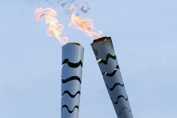 Tochas olímpicas, um dos principais símbolos olímpicos.