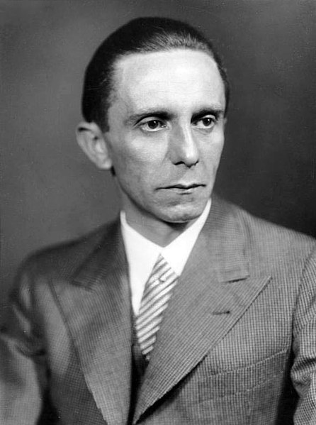Fotografia de Joseph Goebbels, o responsável pela propaganda do Partido Nazista.