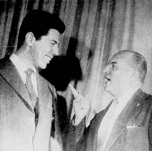 Silvio Santos e Manuel de Nóbrega em 1957.