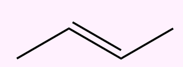 But-2-eno, exemplo de cadeia insaturada, uma classificação das cadeias de carbono.