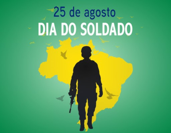 Ilustração fazendo alusão ao Dia do Soldado, celebrado no Brasil no dia 25 de agosto.