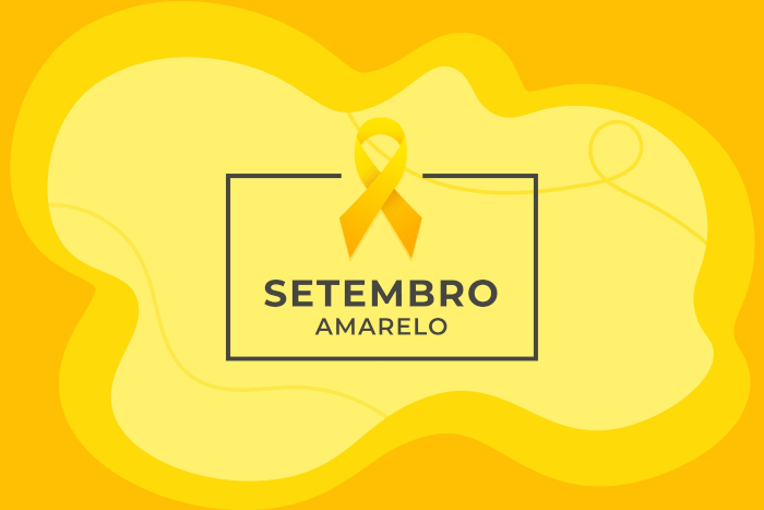 Ilustração representativa do Setembro Amarelo, campanha ligada ao Dia Mundial da Prevenção ao Suicídio (10 de setembro).