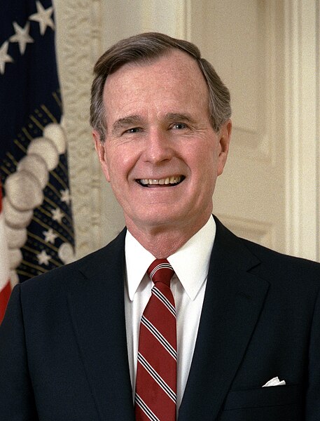 Retrato de George Herbert Walker Bush, um dos presidentes dos Estados Unidos.