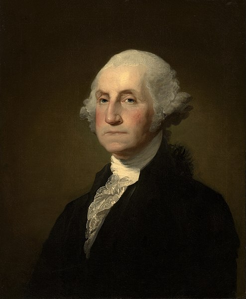 Retrato de George Washington, um dos presidentes dos Estados Unidos.