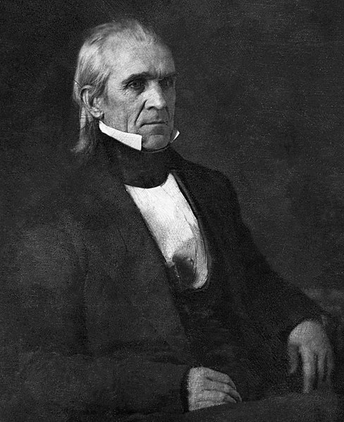 Retrato de James Knox Polk, um dos presidentes dos Estados Unidos.