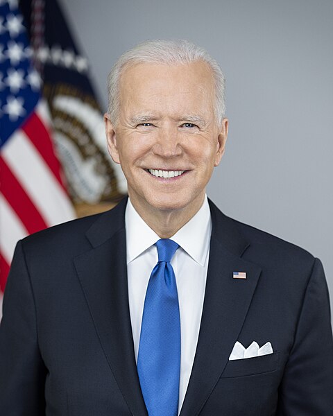 Retrato de Joe Biden, um dos presidentes dos Estados Unidos.