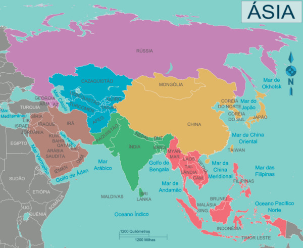 Mapa da Ásia.[2]