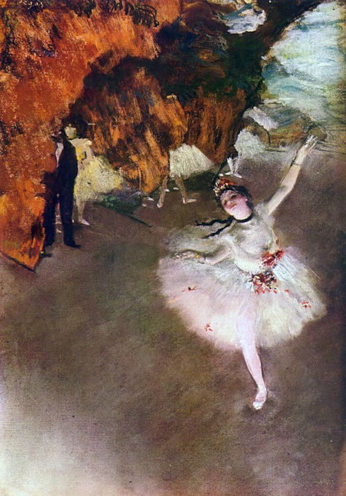 “A primeira bailarina” (1878), de Edgar Degas, uma famosa obra do Impressionismo.