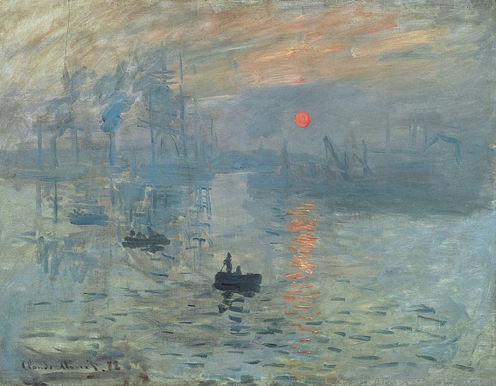 “Impressão, nascer do sol”, obra de Claude Monet que deu nome ao Impressionismo.