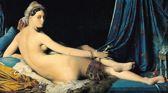 “A grande odalisca”, de Jean-Auguste Dominique Ingres, em questão sobre o Impressionismo.