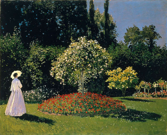 “Mulher no jardim”, de Claude Monet, em questão sobre o Impressionismo.