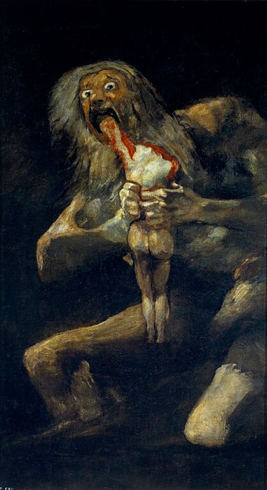 “Saturno devorando um filho”, de Francisco de Goya, em questão sobre o Impressionismo.