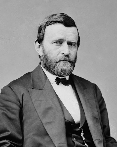 Retrato de Ulysses Simpson Grant, um dos presidentes dos Estados Unidos.