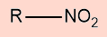 Fórmula estrutural dos nitrocompostos, uma das funções orgânicas.