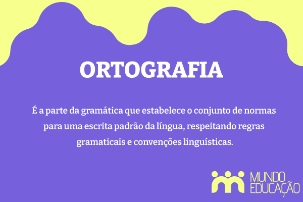 Imagem explicando o que é ortografia.