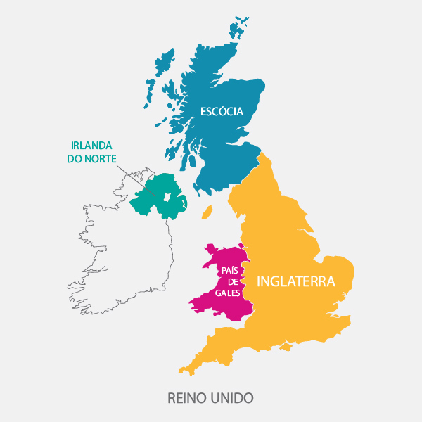 Mapa dos países que fizeram parte do Brexit.