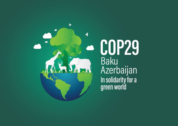 Logo da COP 29, uma das edições da COP – Conferência das Partes.