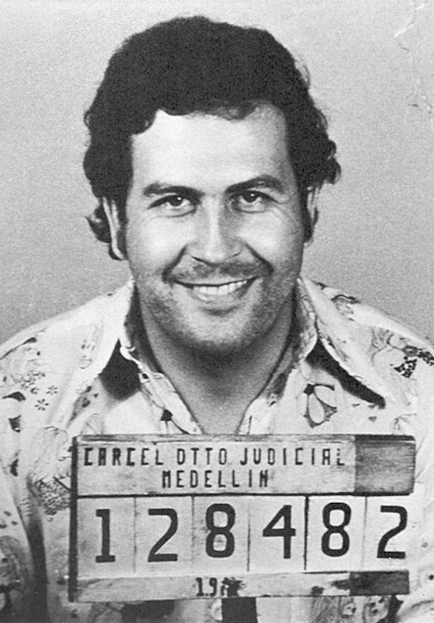 Pablo Escobar em foto de fichamento