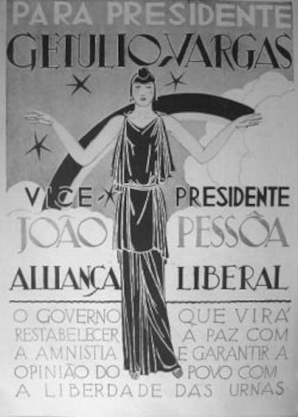 Cartaz da campanha de Getúlio Vargas à presidência, no contexto da Revolução de 1930.