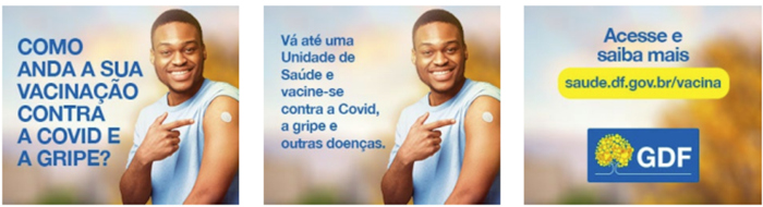 Campanha publicitária do governo do Distrito Federal que faz uso da função conativa ou apelativa.