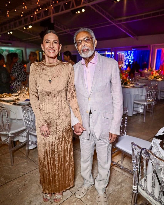 Gilberto Gil e Flora Gil, com quem é casado desde 1980.