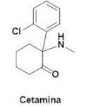 Estrutura química da cetamina, uma das substâncias do “Boa noite, Cinderela”.