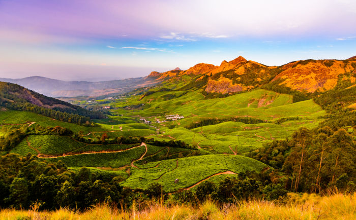 Paisagem natural no sul da Índia.