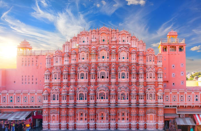 Palácio dos Ventos em Jaipur, na Índia.