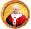 Representa&ccedil;&atilde;o gr&aacute;fica do Papa Francisco, que integra a lista de papas da Igreja Cat&oacute;lica.