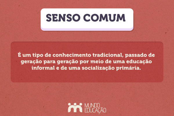 Imagem explicando o que é senso comum. [imagem_principal]