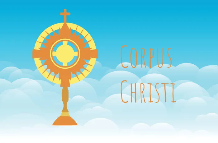 Ilustração da celebração do corpus christi