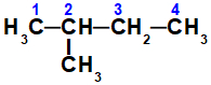 Fórmula estrutural do 2-metil-butano