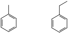 Metil - benzeno                  etil - benzeno