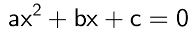 Equação normal do segundo grau