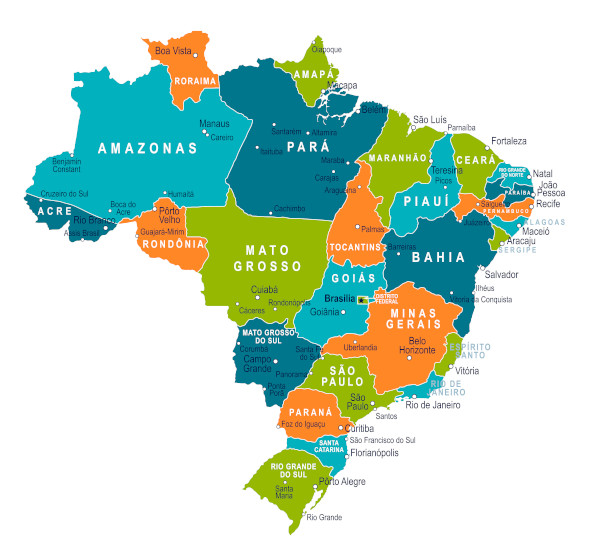 Mapa dos estados do Brasil
