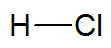 Fórmula estrutural do ácido clorídrico