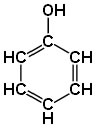 Estrutura do hidroxibenzeno (fenol comum)