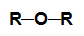 Fórmula estrutural geral de um éter orgânico