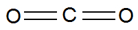 Fórmula estrutural do gás carbônico