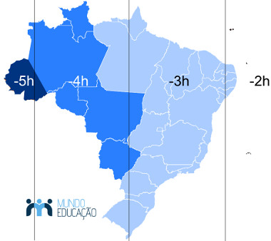 Fusos Horários do Brasil: quais são e como se dividem - Toda Matéria