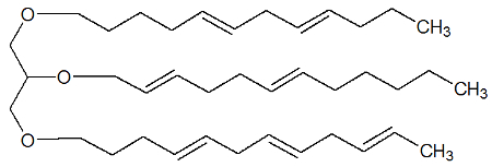 Fórmula estrutural de um óleo