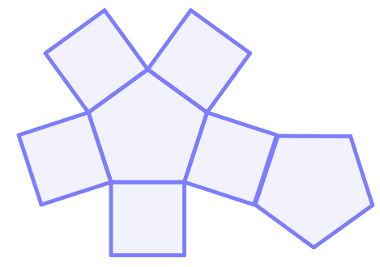 Processo de triangulação do poliedro planifi cado.