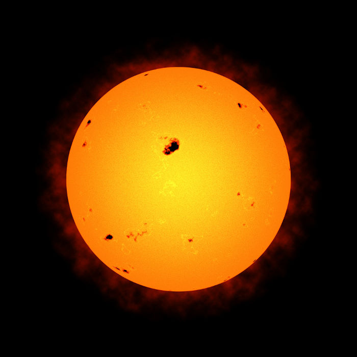 O Sol é uma estrela de sequência principal. Na foto, é possível ver detalhes de sua superfície.