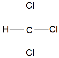Fórmula estrutural do triclorometano