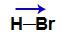 Vetor momento dipolar resultante na molécula de ácido bromídrico (HBr)