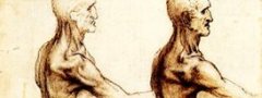 Ilustrações anatômicas feitas por Leonardo Da Vinci.