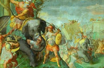 Guerras Púnicas, o conflito entre romanos e cartagineses.