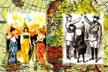 Tríplice Entente x Tríplice Aliança: os dois lados da Primeira Guerra Mundial.