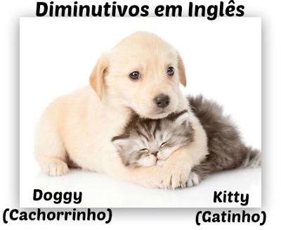 “Doggy” e “Kitty” são alguns dos poucos exemplos de diminutivos em inglês acrescidos de um sufixo indicativo